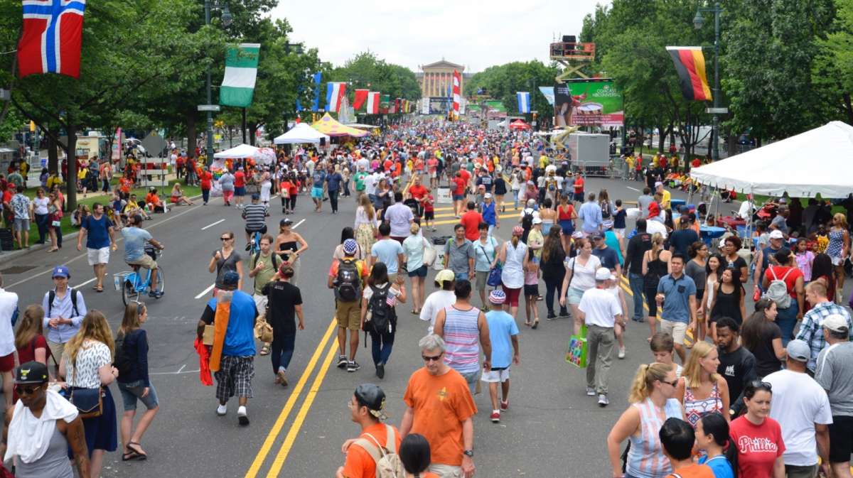 Thousands attend the Fourth of July festival on the Parkway.