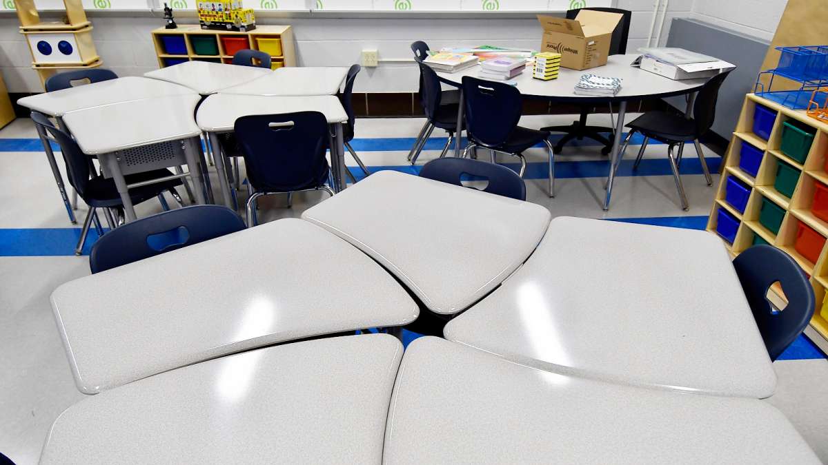 One of the modernized classrooms at Allen M. Stearne Elementary, in the Frankford neighborhood of the city, August 23, 2017. (Bastiaan Slabbers for WHYY)