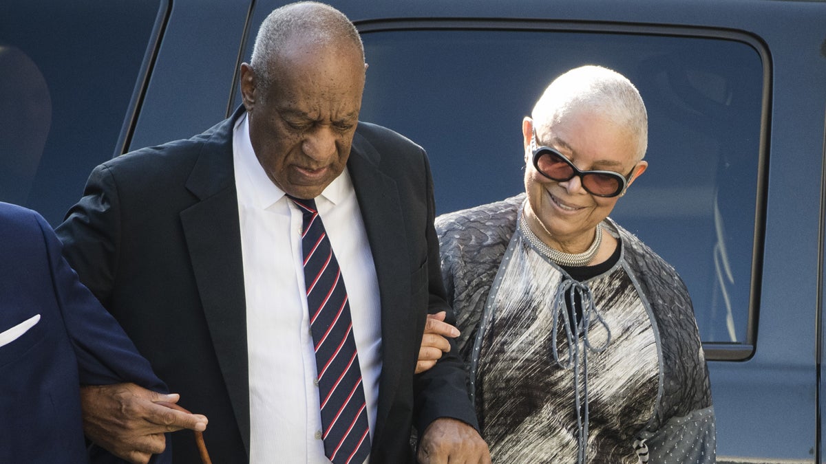  Bill Cosby arrives for his sexual assault trial with his wife Camille Cosby at the Montgomery County Courthouse in Norristown, Pa., Monday, June 12, 2017. (AP Photo/Matt Rourke) 