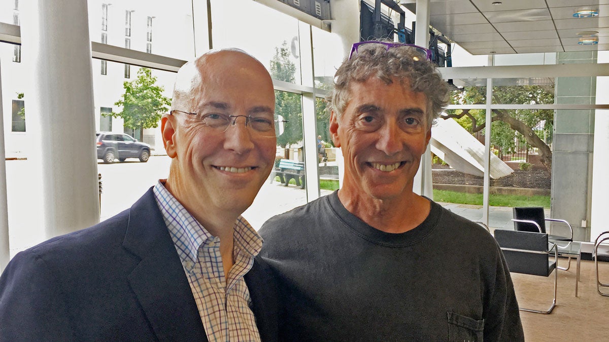 Michael Becker with WHYY's Dave Heller. (WHYY photo)