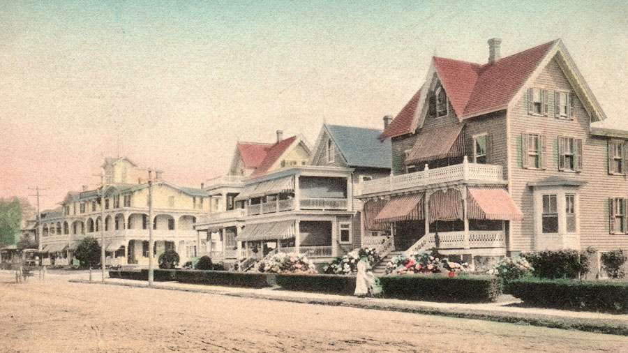 In 1909, Howard Street's Victorian treasures, including the Chalfont Hotel, were captured on this postcard. (Richard Gibbs Collection)