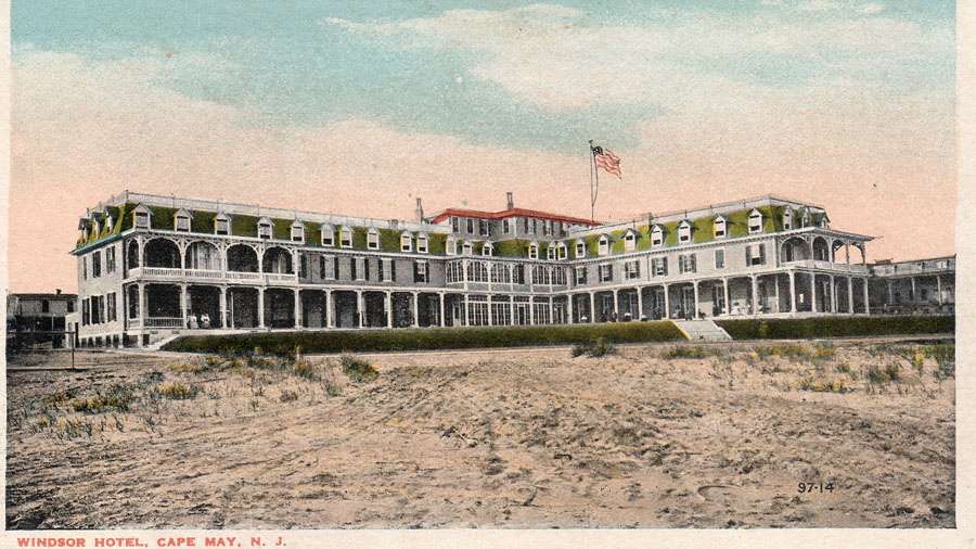 The Windsor Hotel on Beach Avenue between Windsor and Congress streets, as it looked 100 years ago. (Richard Gibbs Collection)