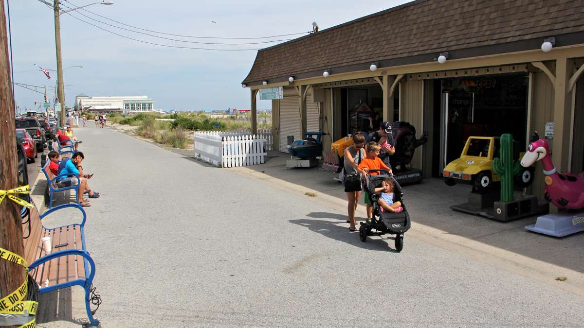 The same view today shows Cape May Convention Hall. (Emma Lee/WHYY)