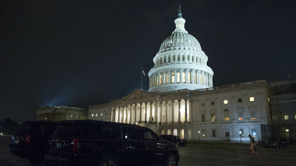  The Capitol stayed open late Thursday night into Friday morning as the Republican majority in Congress was stymied in their effort to repeal and replace 