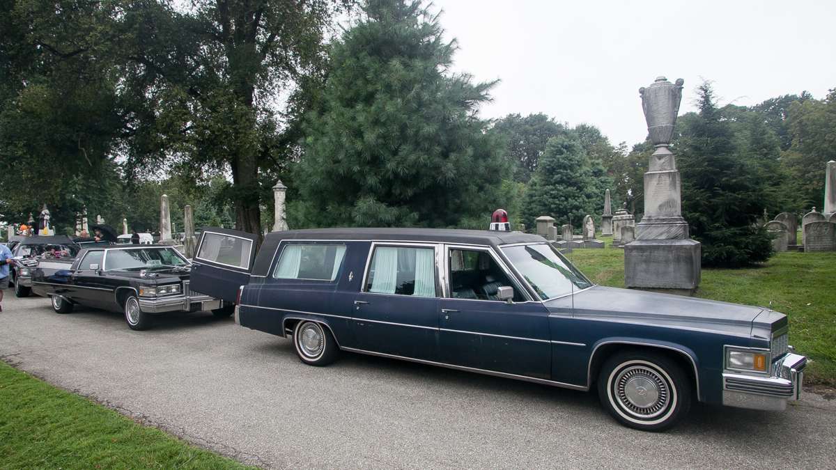 The ninth annual Hearse and Professional Vehicle Show returned to Laurel Hill Cemetery Saturday showcasing classic hearses, limousines and ambulances. (Brad Larrison for NewsWorks)