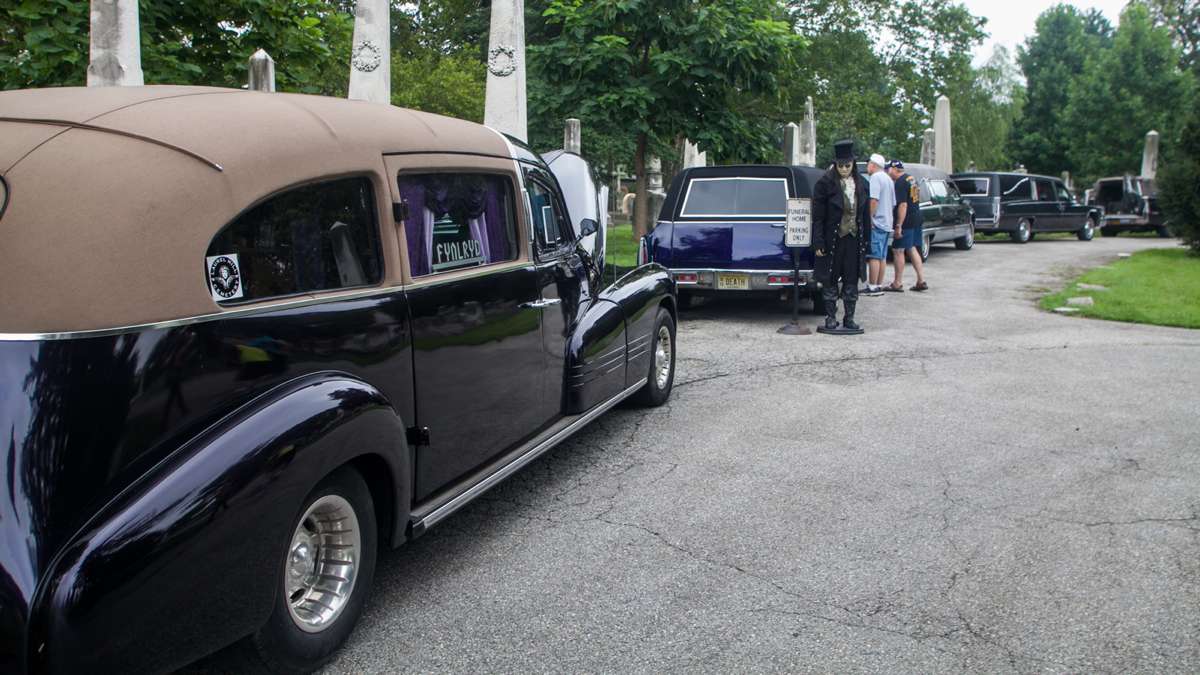 The ninth annual Hearse and Professional Vehicle Show returned to Laurel Hill Cemetery Saturday showcasing classic hearses, limousines and ambulances. (Brad Larrison for NewsWorks)