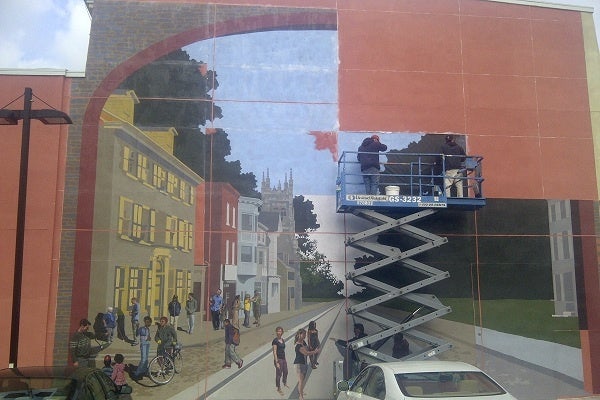 <p><p>The concept for the mural was created with input from numerous Germantown residents. (Brian Hickey/WHYY)</p></p>
