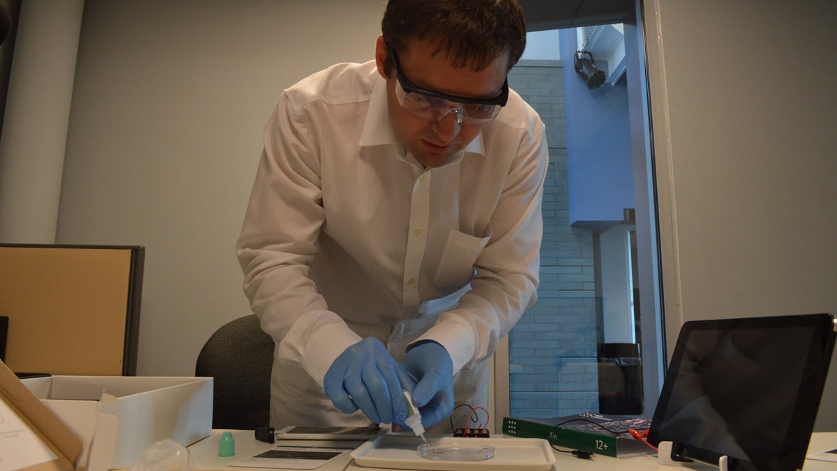  Vassili Philippov is trying to revolutionize the chemistry set. (Paige Pfleger/WHYY) 