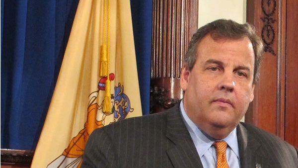  N.J. Gov. Chris Christie announced Thursday the appointment of Attorney General Jeff Chiesa to temporarily fill the Senate seat left vacant by Frank Lautenberg. (Phil Gregory/for NewsWorks) 