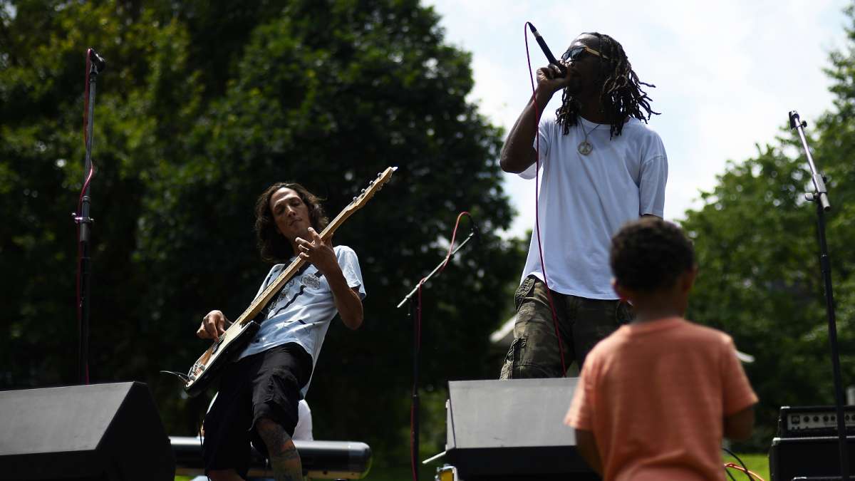 The Momentum is one of the acts performing on stage during the annual Clark Park Festival