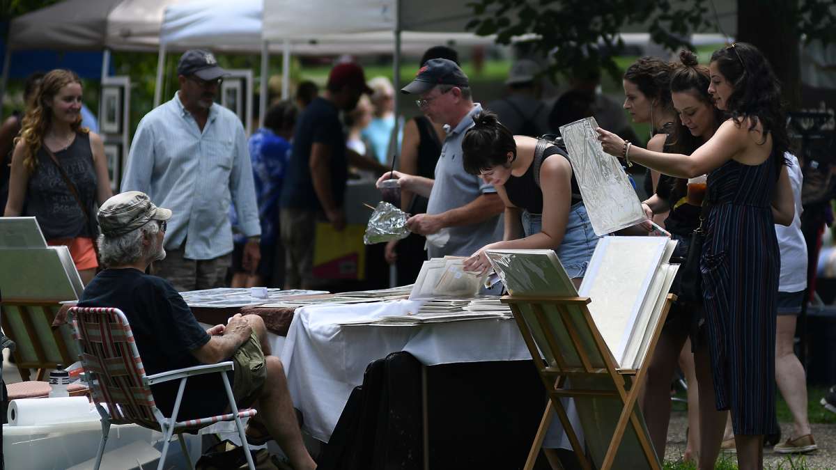 Arts, crafts and food vendors line the paths and provide a variety flavors for everyone to choose from during the annual Clark Park Festival