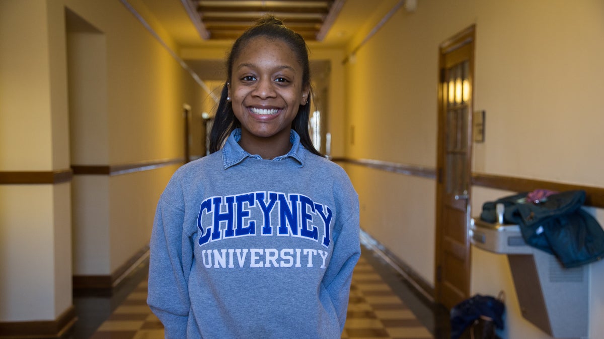  Sharell Reddin is the president of the Student Government Association. Cheyney University celebrates its 180th anniversary under a cloud of uncertainty as the state system does a strategic review of the HBCU and other colleges, which could include merging or even closing the university. (Emily Cohen for NewsWorks) 