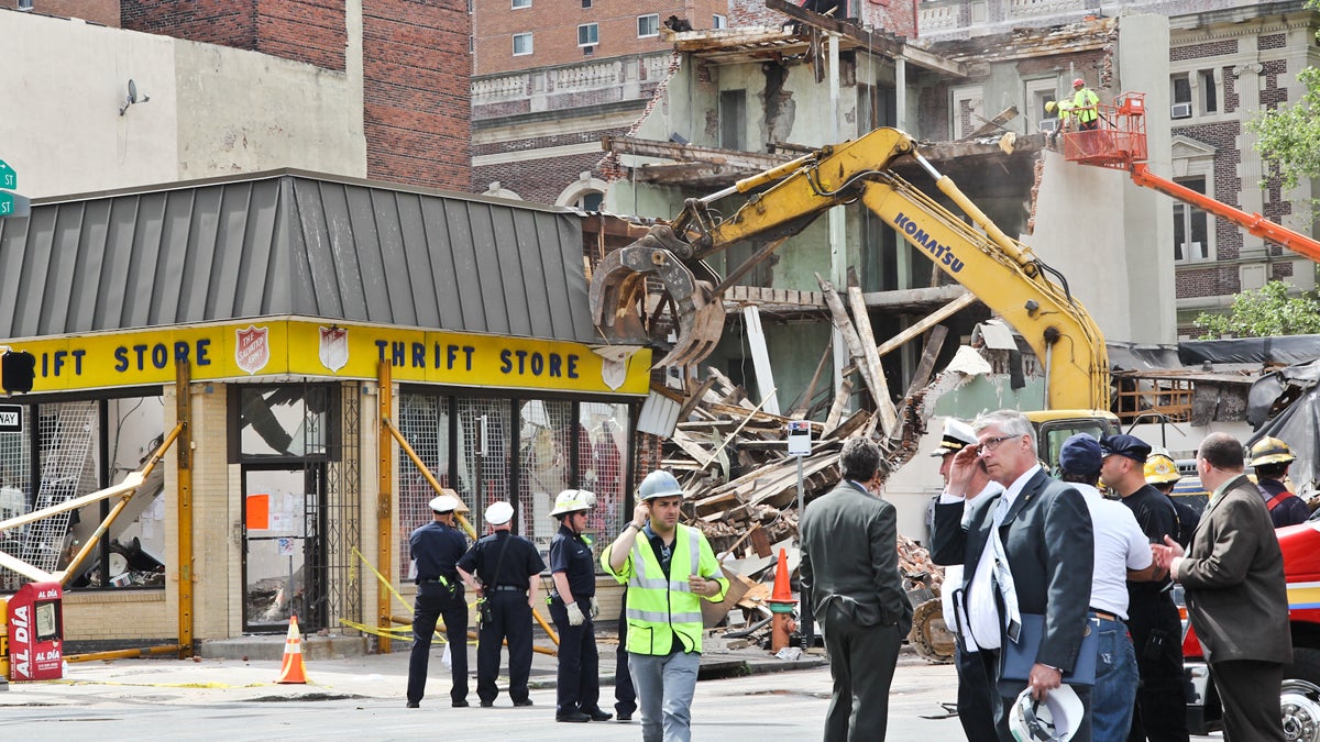  The June 5 collapse of a Center City Philadelphia building left six people dead. (Kimberly Paynter/WHYY) 