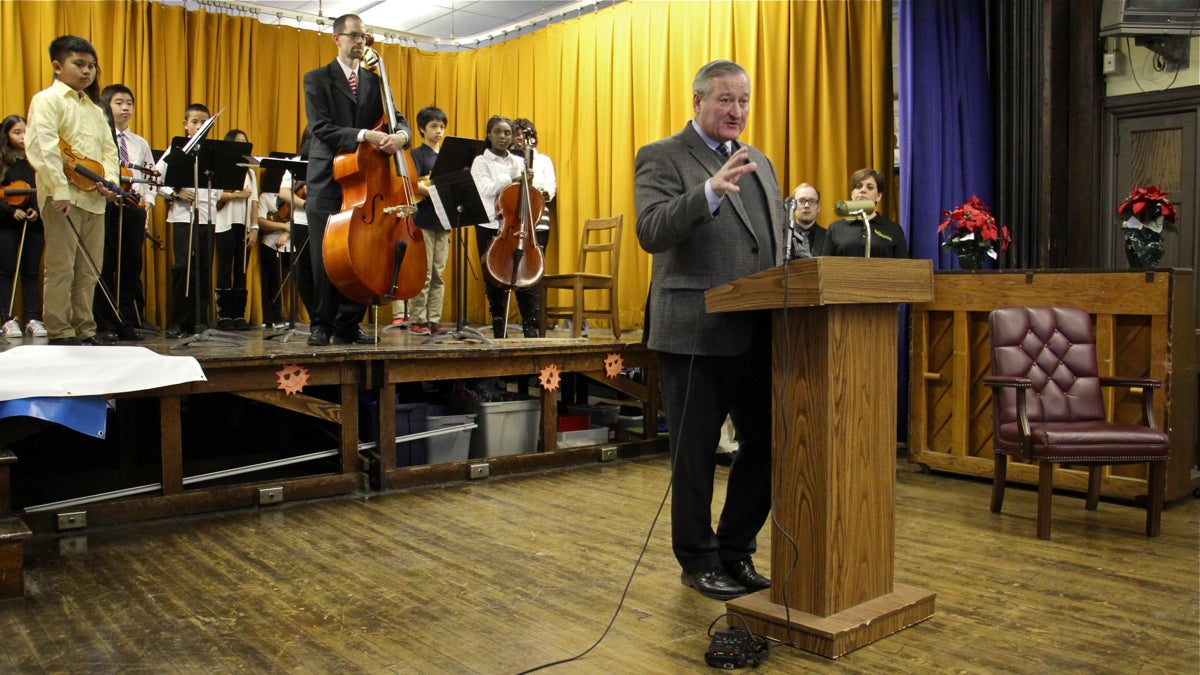 Mayor Jim Kenney puts in an appearance at Southwark School in South Philadelphia