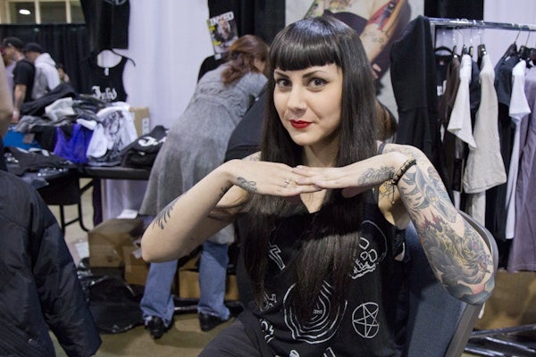 Bethany Wolosky from New York City has always wanted to have a lot of tattoos and says that it's all about self expression.  (Kimberly Paynter/For NewsWorks) 