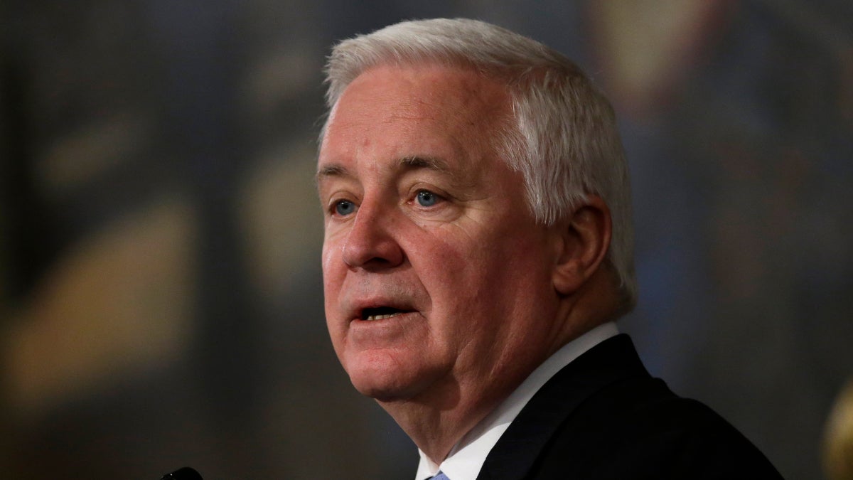  Gov. Tom Corbett delivers his budget proposal for the fiscal year 2013-2014. (AP Photo/Matt Rourke) 