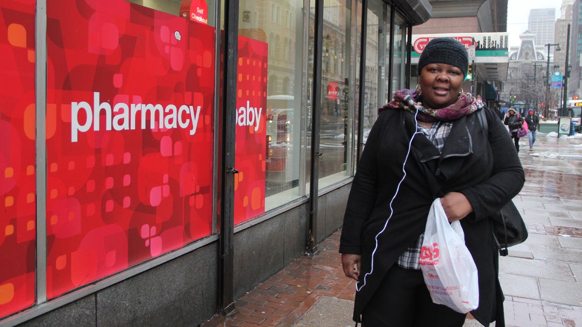  Shamika Lewis says it's a good thing that CVS will stop selling cigarettes, but it won't change her shopping habits. (Emma Lee/for NewsWorks) 