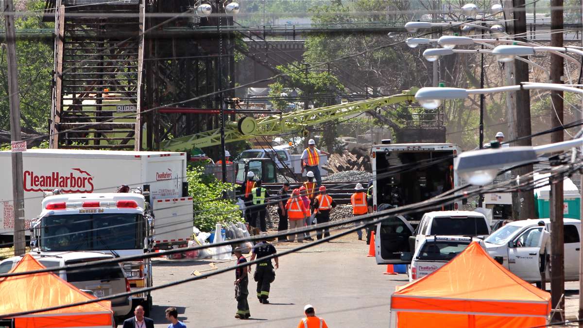 Jon Powell's roof provides a view of the accident scene.