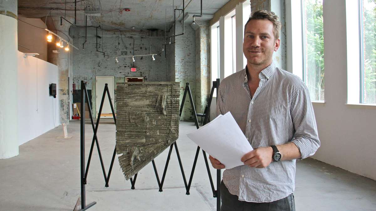 James Merle Thomas, executive director of Vox Populi artists collective, has wrangled a gallery space at 990 Spring Garden. (Emma Lee/WHYY)