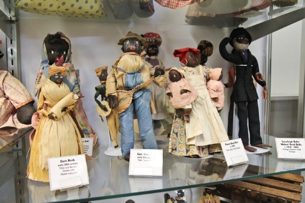 <p><p>These American folk dolls date from the 1920s and are made from everyday materials. (Kimberly Paynter/for NewsWorks)</p></p>
