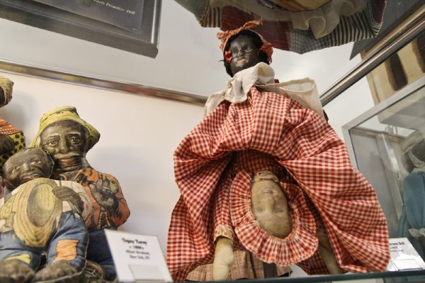 <p><p>This topsy-turvy doll dates back to the early 1900s. There are many theories about the purpose of a two-in-one doll, but Whiteman says no one knows for sure. (Kimberly Paynter/for NewsWorks)</p></p>

