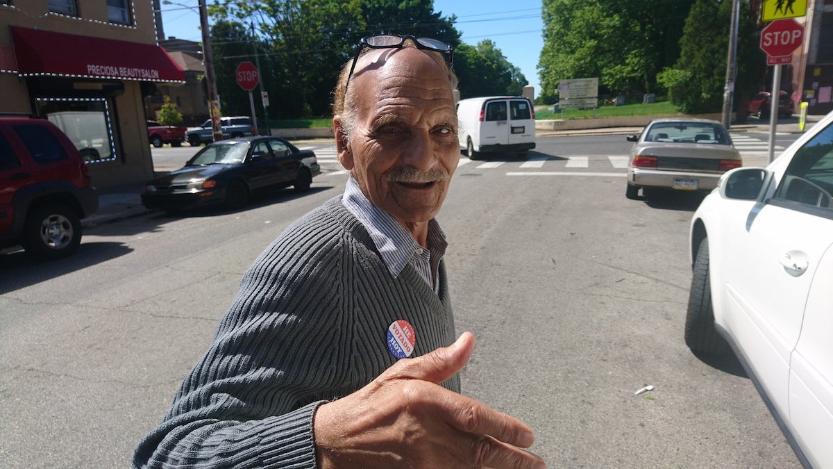  Feltonville voter Hamdy Ibrahim went for El-Shabazz. He votes for candidates who he believes most fear God, and act for good of community.  (Kevin McCorry/WHYY) 