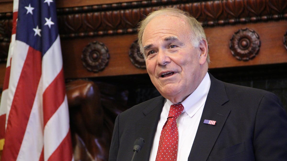 Former Pennsylvania Gov. Ed Rendell testified Wednesday during the federal corruption trial of U.S. Rep. Chaka Fattah. (Emma Lee/WHYY)