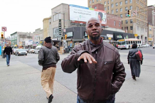 <p><p>Community support specialist Reggie Hall sees trouble ahead for the busy intersection of Germantown and Chelten avenues, where students would congregate to catch the bus to King. "All I see is the possibility of somebody getting killed," said Hall. (Emma Lee/for NewsWorks)</p></p>

