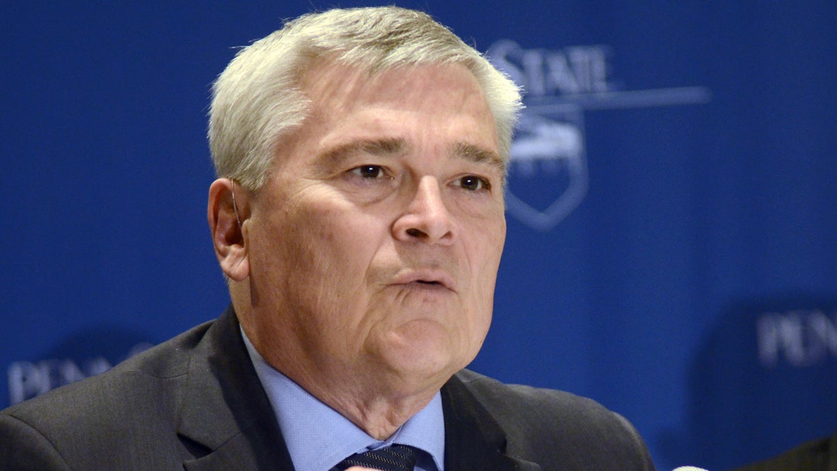 Penn State President Eric Barron is shown in 2014. Penn State’s board of trustees approved changes to the university’s Greek system Friday, June 2, 2017, including taking control of previously self-governing fraternities and sororities, following the Feb. 4, 2017, death of 19-year-old pledge Timothy Piazza, of Lebanon, N.J. Barron says Penn State will lobby for tougher laws on hazing, something sought by Piazza's parents, and host a national conference on Greek Life with other universities. (AP Photo/Ralph Wilson, File) 