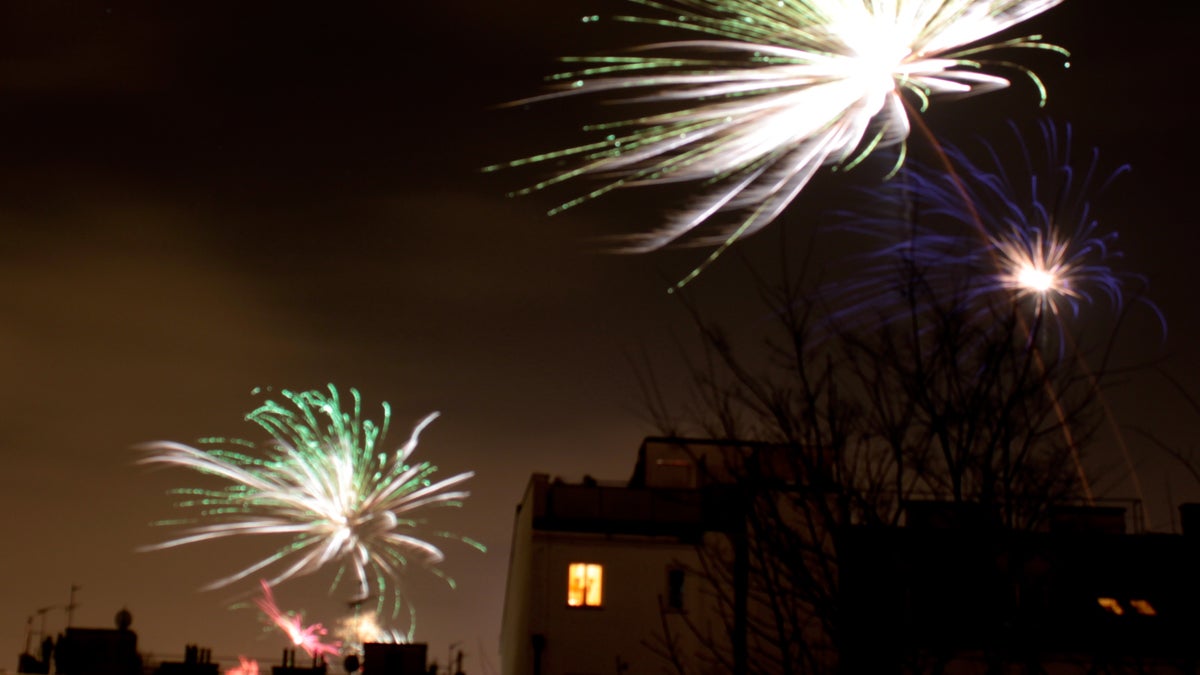 A backyard fireworks display. (<a href=