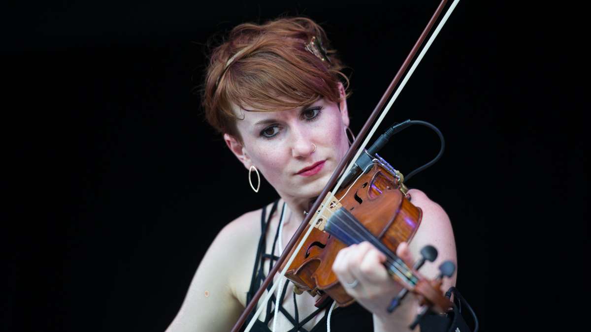Fiddle player Rose Baldino plays with Burning Bridget Cleary.