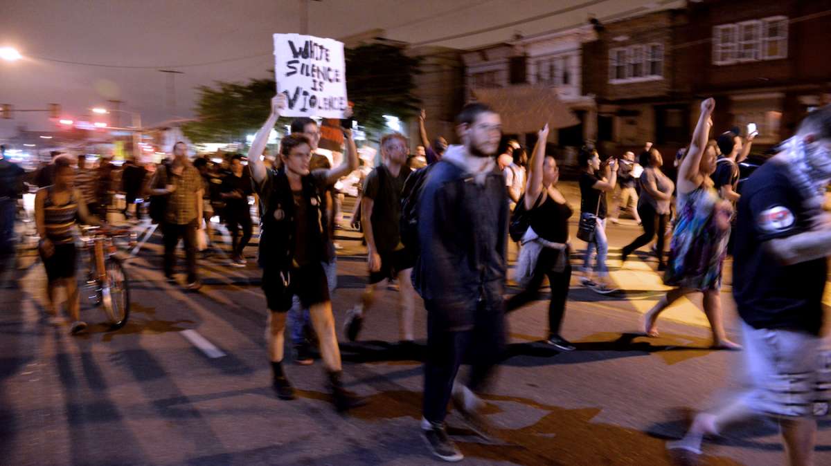 The protest in North Philadelphia on Saturday was peaceful, until a small group of British tourists began to intentionally provoke the police. One arrest was made and a British tourist received a citation for disorderly conduct.