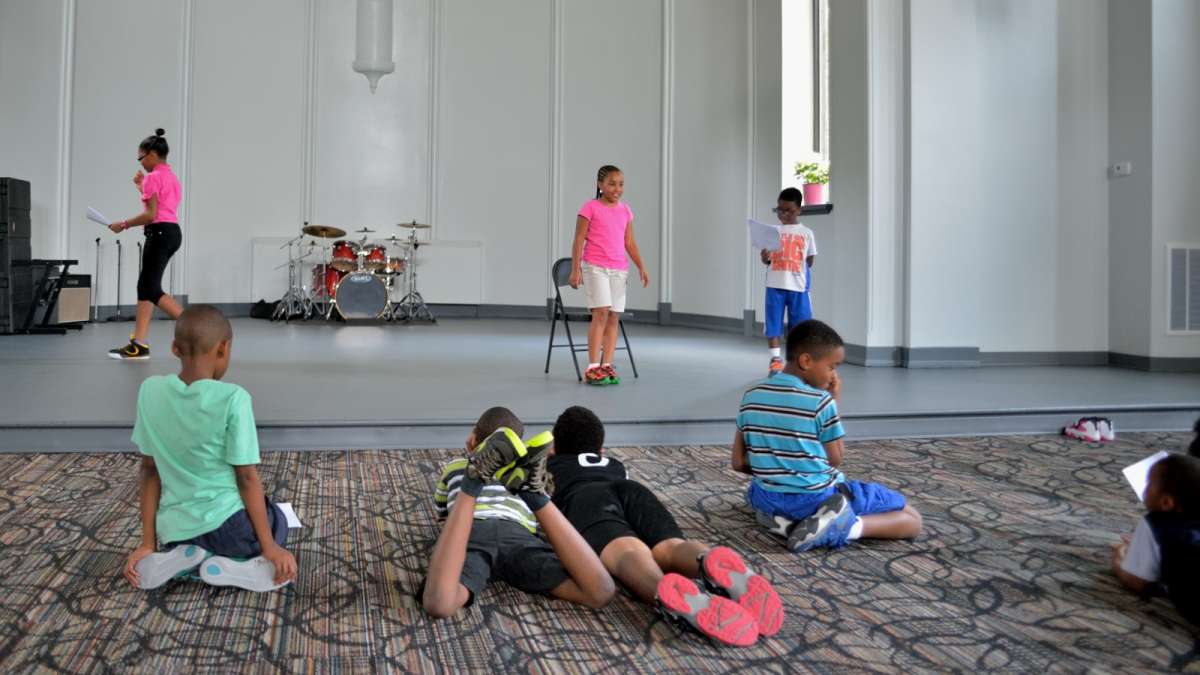 At drama class, some rehearse while others watch. (Bas Slabbers/for NewsWorks)