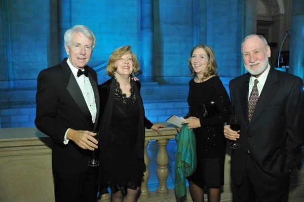 <p><p>Journalist James Steele and his wife Nancy (left), with Eliza and Tony Auth (Photo courtesy of Kelly & Massa Photography)</p></p>
