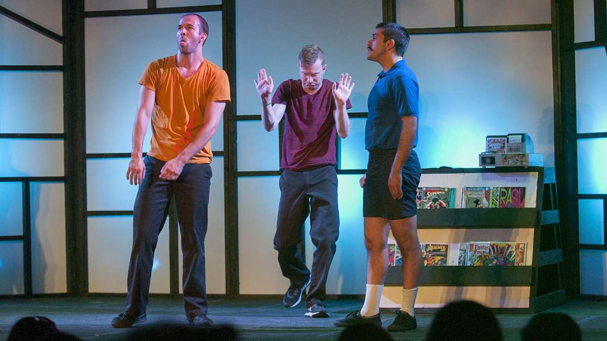 Actors from the play ''Antihero'' perform at the Eagle Theatre during the first New Jersey Fringe Festival in Hammonton.