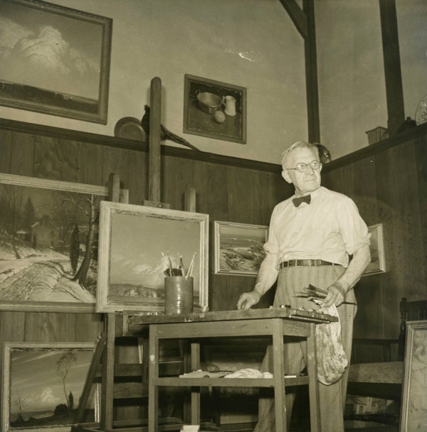 George Sotter in his studio