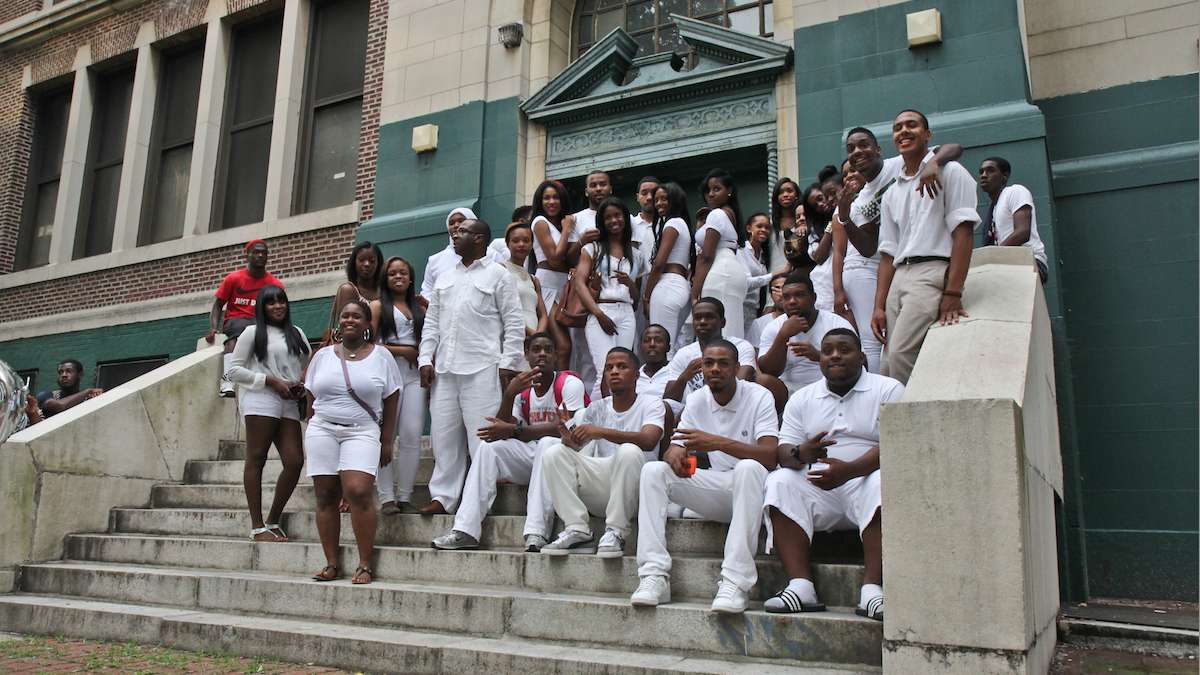 Members of the last-ever graduating class of Germantown High School in 2013. (Kimberly Paynter/WHYY)