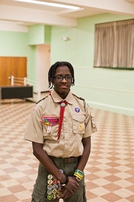 <p><p>Armond Smith is a member of Boy Scout Troop 358 which will march in President Obama's Inaugural Parade for the second time next week. (Brad Larrison/For NewsWorks)</p></p>
