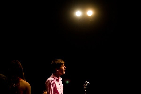 <p><p>Matt O'Connor of Germantown Friends School performs "Meant to Live" by Switchfoot. (Brad Larrison/for NewsWorks)</p></p>
