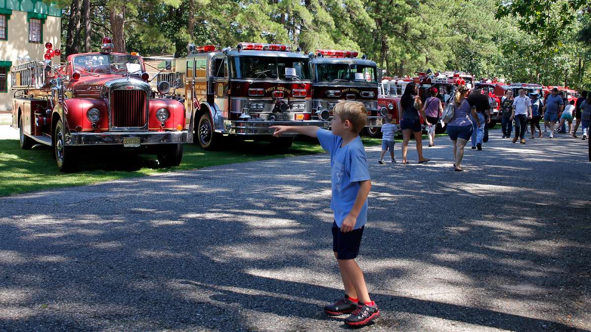 The annual Glasstown Fire Brigade Muster featured more than 80 vintage fire apparatus. (Jana Shea for Newsworks)