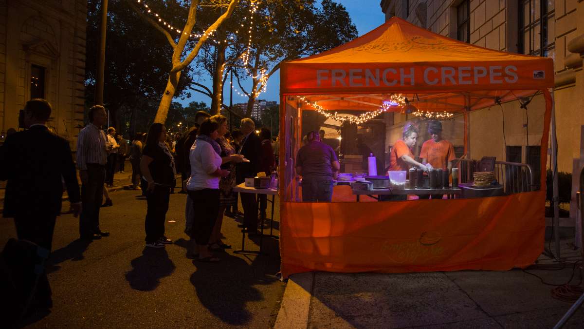 Bonjour Crepery from Bucks County made its 3rd apperence at the Fairmount Park Conservancy's Glow in the Park gathering. ''It's a really nice vibe and the people are into the event and what it stands for,'' said owner Rebecca Bisilliat.