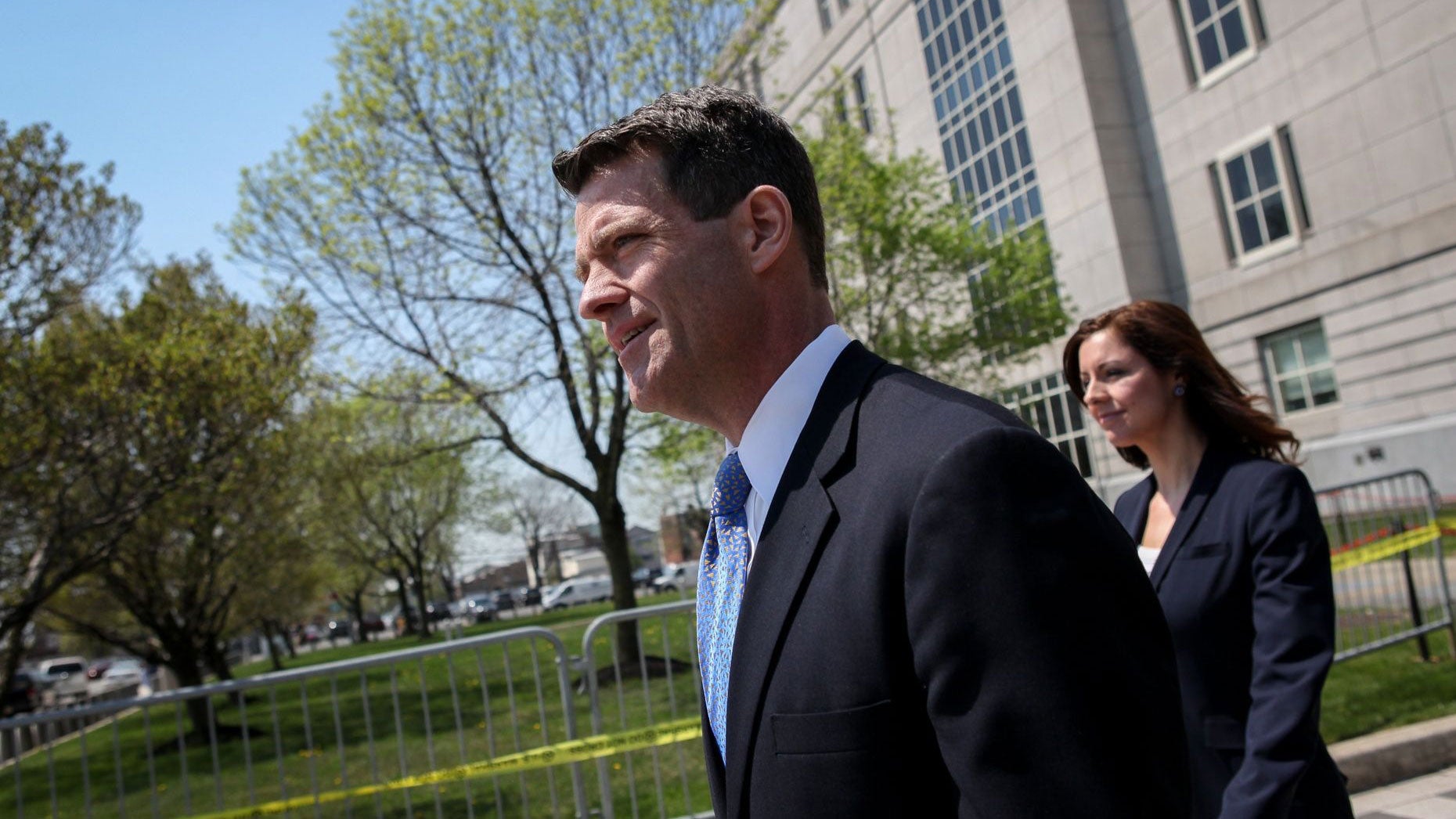 Former Deputy Executive Director at the Port Authority of New York and New Jersey Bill Baroni outside Newark Federal Court following his arraignment. (Stephen Nessen/WNYC)