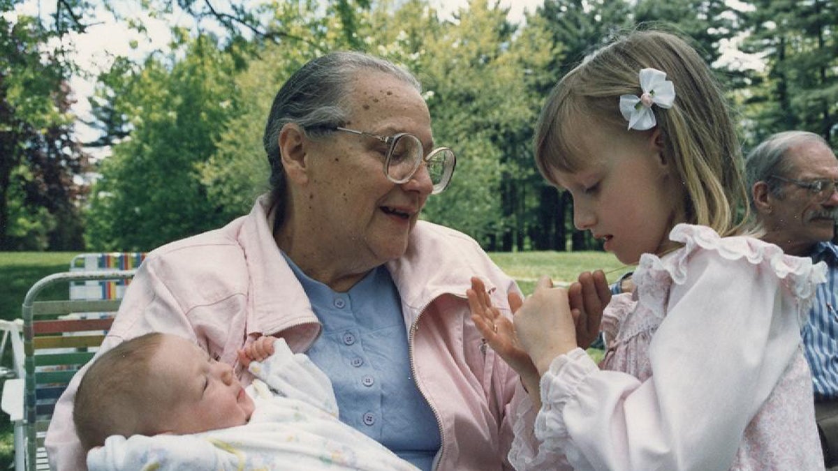  Rose McCarthy with Katie Booth and her baby sister Lena Booth.(Courtesy of Barrie Booth) 