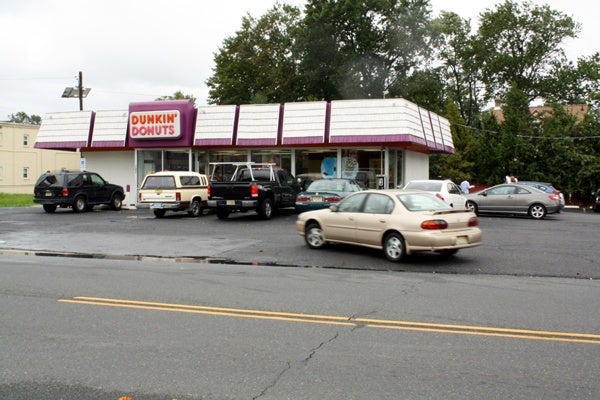 The Dunkin Donuts on the White Horse Pike in Oaklyn, New Jersey was a busy place this morning following Hurricane Irene
