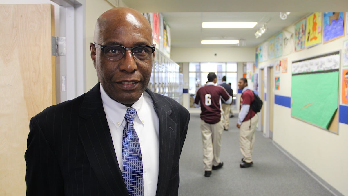 David Hardy is chief executive officer of Boys Latin of Philadelphia. The charter high school is in its sixth year of operation. (Emma Lee/for NewsWorks)