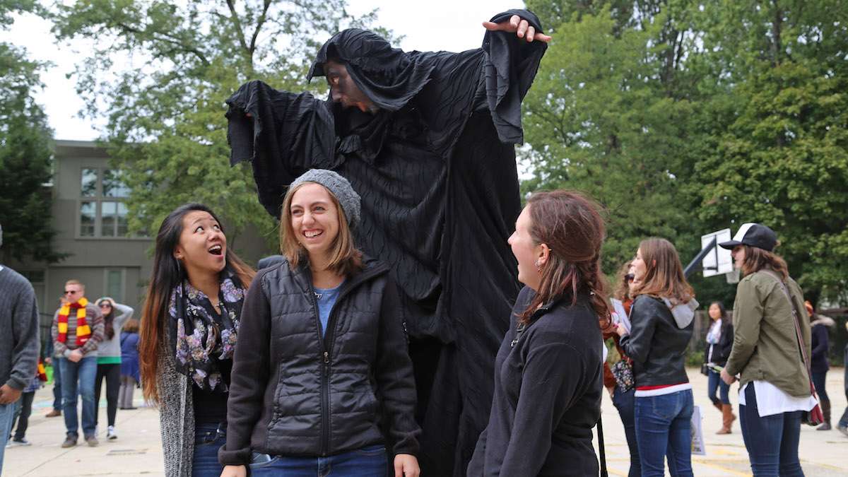 Dementor, a dark creature and one of the foulest to inhabit the world at the Jenks Academy (Natavan Werbock/for NewsWorks)