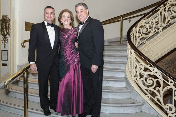 <p><p>Harvest Ball honoree Ann S. Waldman with her sons (from left), Glen and Kenneth (Photo courtesy of Jeff Price)</p></p>

