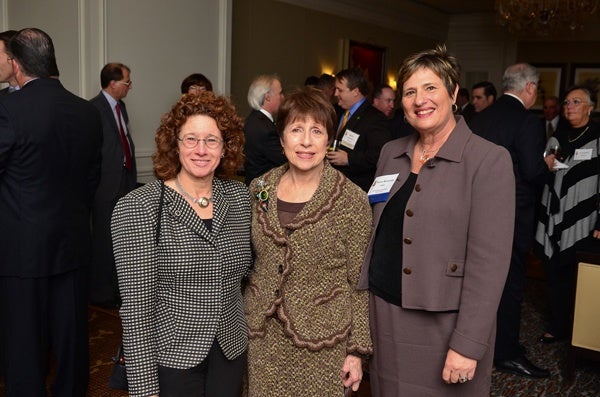 <p><p>Aileen Whitman (left), National Liberty Museum Board Member, Barbara Sivan, and National Liberty Museum CEO Gwen Borowsky (Photo courtesy of Tim Evans)</p></p>
