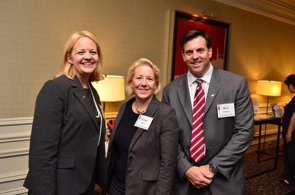 <p><p>Ann Aerts (left), Eileen Perrin, and Rick Bennett, all of PricewaterhouseCoopers (Photo courtesy of Tim Evans)</p></p>
