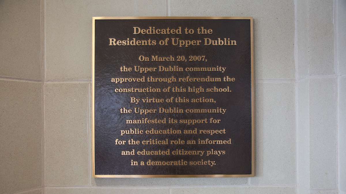 With the help of the Upper Dublin community, a total rebuild of the district high school was made possible in 2007. (Emily Cohen for NewsWorks)